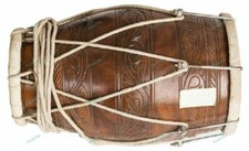 Indien Folk Professionnel Musical Instrument Mariage Kirtan Dholak Avec Cover