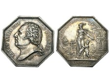 France, Jeton, Louis XVIII, assurances générales, 1818 [FRA_755]