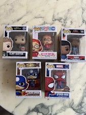 LOT 5 FIGURINES POP MARVEL DISNEY AVEC SPECIAL EDITION SPIDER MAN + +