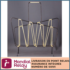 ANCIEN PORTE REVUE ANNÉE 50/60 STRUCTURE FIL DE FER ASYMÉTRIQUE - FIL PLASTIQUE