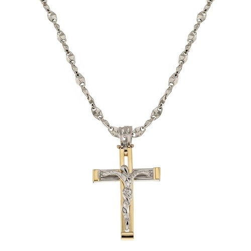Collier avec croix blanc - collier,