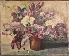 Ancien Tableau Peinture HST