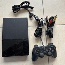 Console Ps2 Playstation 2 Slim Sony Noir - Avec Câbles Et Manette - SCPH-90004
