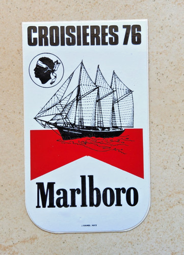 Marlboro autocollant ancien - marlboro,