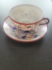 1 Ancienne Tasse et Sous Tasse à Thé en Porcelaine Fine Japon
