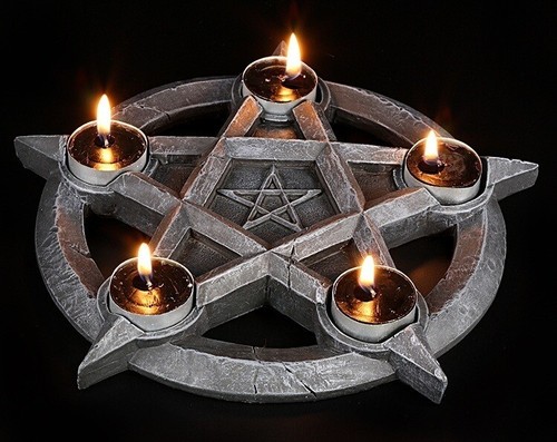 Porte bougies pentacle - porte-bougies, 5