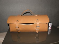 Sac à outils vintage cuir marron auto voiture électricien plombier garage transports
