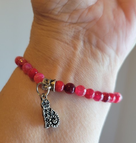 Bracelet breloque chat - breloque,