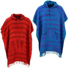 Vegan laine carré poncho - laine,