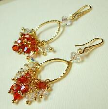 Orange Tone Swarovski Crystal