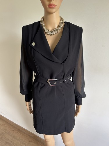 Robe noire neuve manches - noire, à