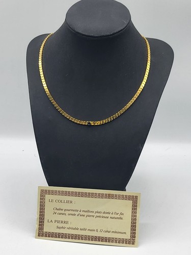 Collier gourmette doré - -,