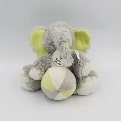 Doudou éléphant gris - , blanc
