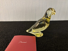 Perruche / perroquet jaune citrine en cristal de Baccarat