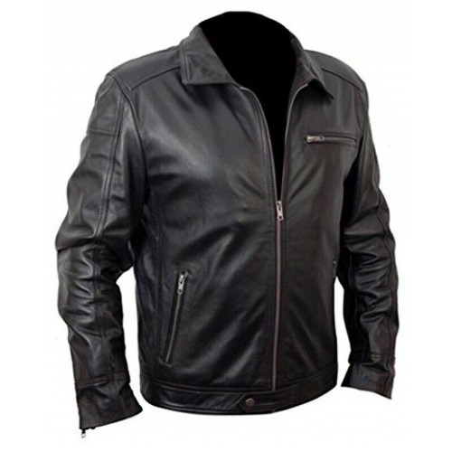Veste cuir vache grain - en,
