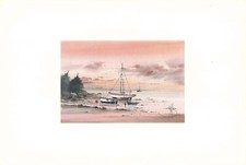 CPSM ART PEINTRE TABLEAU STEPHANE LAURO "AU COUCHANT" EDITION AQUARUPELLA M3527