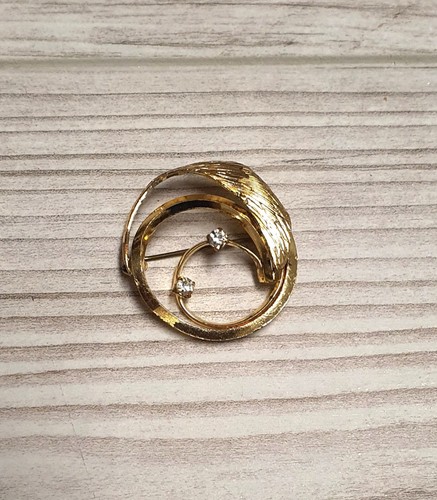 Broche ancienne fleurs - , pierre