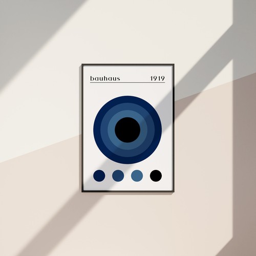 Poster bauhaus style rétro - bauhaus,