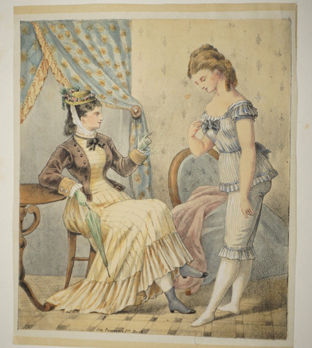 Litho couleur xix costume - couleur,