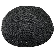 Kippa NOIRE crochetée