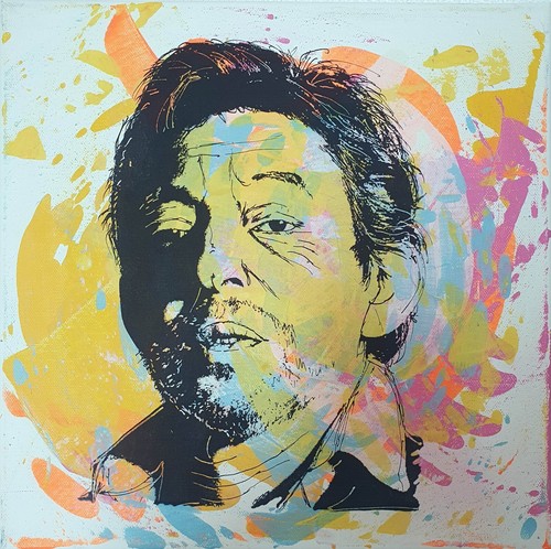 Pyb signed gainsbourg tableau - pyb,