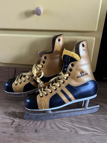 Ancien patins glace - patins, cuir