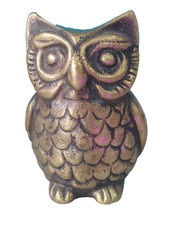 Chouette Vintage de Collection en Laiton Massif 