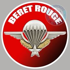 STICKER BERET ROUGE PARACHUTISTE COMMANDO INDOCHINE MARINE MILITAIRE ARMEE BZ027