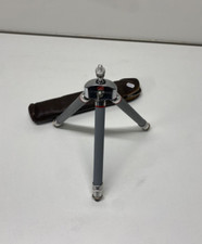 Ancien trépied appareil photo Bilora Biloret 2017 en gris argent laiton sacoche