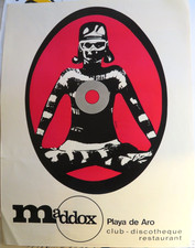 RARE AFFICHE POP ART DISCOTHEQUE MADDOX GIRONA CATALUNYA ESPAGNE MUSIQUE 1970