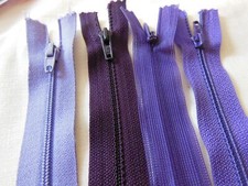 Lot 4 fermeture éclair 20 cm