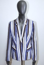 Vintage 1980/90s Cotton Striped Fitted Jacket MUGLER Size M Made in Hungary