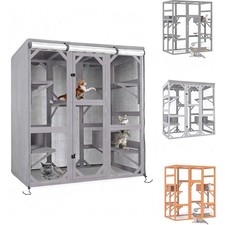 Housse de maison extérieure pour chat avec accès facile pour clôture pour ani