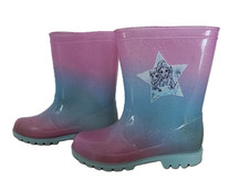 Bottes de pluie rose et bleu a