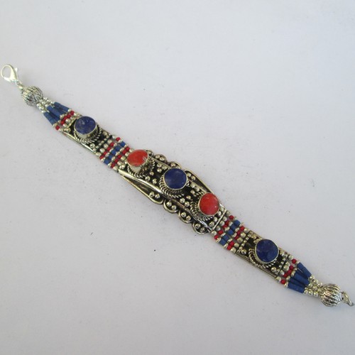Bracelet lapis corail - en, rouge