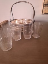 CAVE A LIQUEUR CHRISTOFLE  , CABARET A LIQUEUR  EN METAL ARGENTE