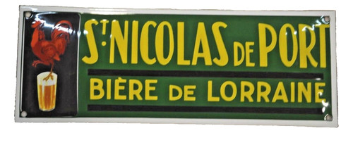 Plaque émaillée nicolas - plaque, st