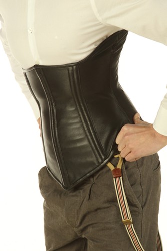 Men leather corset - men's,
