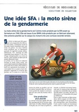 Fiche SFA / LA MOTO SIRENE GENDARMERIE / 1960 /