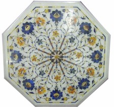 18 " Marbre Blanc Lapis