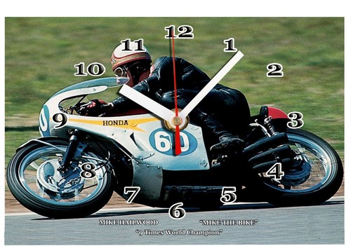 Horloge murale pilote moto - horloge,