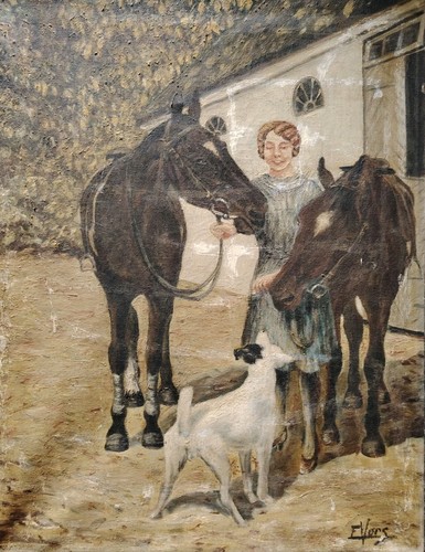 Belle huile sur toile chevaux - sur,