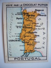 Chromo Chocolat Pupier - Europe - Portugal - carte géographie