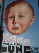 LUNE vermifuge publicité papier ILLUSTRATION 1934 col