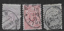 1875 Wurtemberg 3 TIMBRES  Oblitéré trace charnière