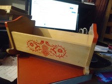 berceau à bascule pour poupée vintage HABA peint à la main 32cmx21 cm-hauteur 19