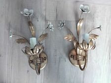 PAIRE APPLIQUE FLEUR-FER DORé