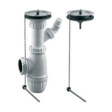 vidage évier grés Ø 60 à double cuve communicante marque VALENTIN professionnel