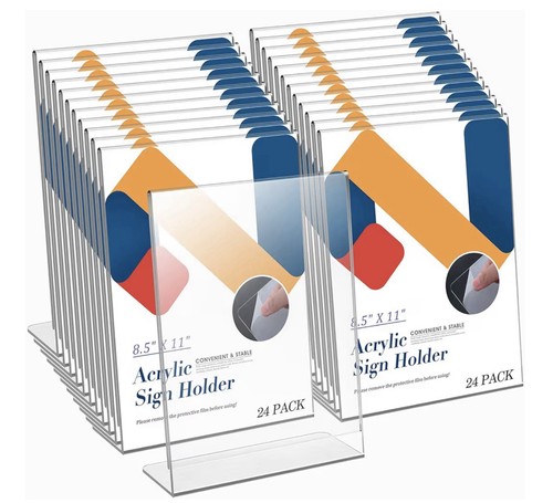 Pack acrylic sign holder - 24,