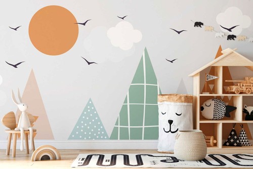 Chambre enfants papier peint - chambre,